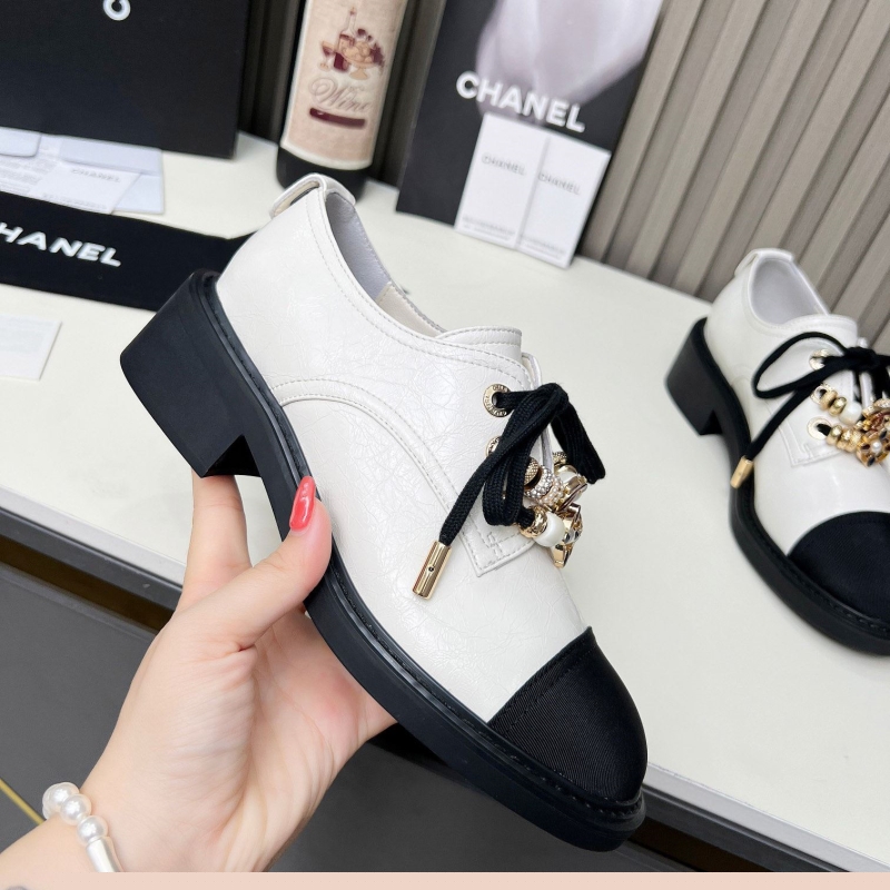 Ch*el leather shoes